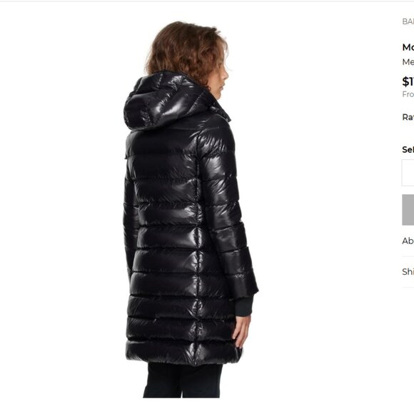 Moncler Girls' Moka Long Coat Shiny Black Long Puffer Jacket Size 6 - Picture 2 of 15
